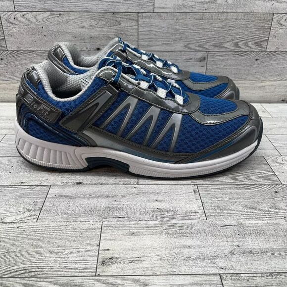 Orthofeet Biofit Sprint 674 Diabetic Orthopedic Shoes Blue Gray Men Size 8 2E - Picture 3 of 6